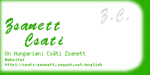 zsanett csati business card